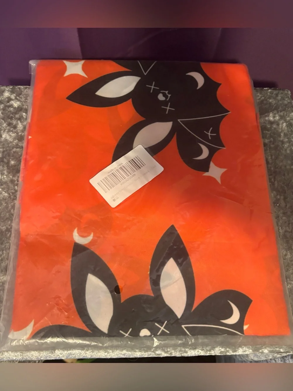 Bat Halloween goth shower curtain